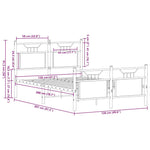 Bed Frame without Mattress Smoked Oak 120x200 cm Engineered Wood 4106759