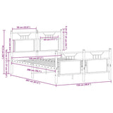 Bed Frame without Mattress Smoked Oak 120x200 cm Engineered Wood 4106759
