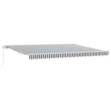 Manual Retractable Awning Anthracite&White 450x300 cm 3216034