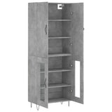 Highboard Concrete Grey 69.5x34x180 cm Engineered Wood 3198069