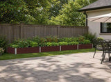 Raised Garden Bed Brown 320 x 80 x 24 cm cold-rolled steel 8006498
