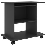 Computer Desk Grey 80x50x75 cm Engineered Wood 802896