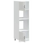 Oven Cabinets 2 pcs Lucca Gloss White Engineered Wood 3315043