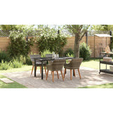 Garden Dining Set with Cushion 5 pcs Grey Poly Rattan 3261687