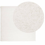 Shaggy Rug PAMPLONA High Pile Modern Cream 160x160 cm 375236