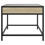 ZNTS Coffee Table with Infinity LED Sonoma Oak 50x50x41 cm 847678