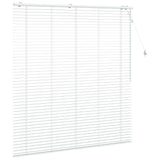 Venetian Blind White 145 x 160 cm 35 mm Solid Paulownia Wood 42015425