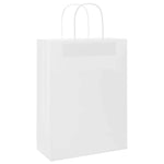 ZNTS Paper Bags 250 pcs with Handles White 26x12x35 cm 4101618