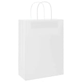 Paper Bags 250 pcs with Handles White 26x12x35 cm 4101618