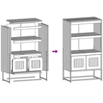 ZNTS Highboard White 68x39x123 cm Steel 853373