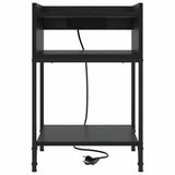 Bedside Cabinet 2 pcs Black Oak 40 x 40 x 61 cm Engineered Wood 859471