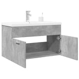Bathroom Sink Cabinet with Built-in Basin Concrete Grey 3324859