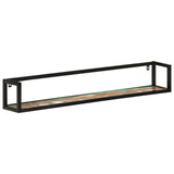 Wall Shelves 2 pcs 110x17x17 cm Solid Wood Reclaimed and Iron 353793