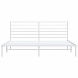 Metal Bed Frame without Mattress with Headboard White 180x200cm 352372