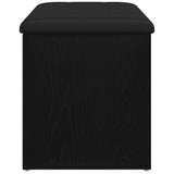 Storage Bench Black Oak 82 x 42 x 45 cm Engineered Wood 862984
