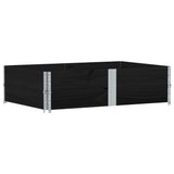 Pallet Collars 2 pcs Black 150x100 cm Solid Wood Pine 4010306