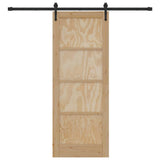 Sliding Door ORKDAL Natural and Black 78 x 202 cm 3333722