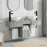 Bathroom Furniture Set 3 pcs Grey Sonoma Engineered Wood 3405583
