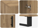 Desk with Shelf Artisan oak 140 x 50 x 75 cm Engineered wood 879529