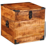 Storage Chest Cubic Rough Mango Wood 241636