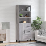 Highboard Grey Sonoma 69.5x34x180 cm Engineered Wood 3189475