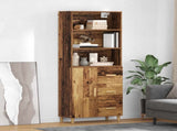 Highboard Old Wood 69.5 x 32.5 x 180 cm Engineered Wood 3415708