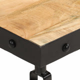 Coffee Table with Wheels Solid Mango Wood 100x55x26 cm 371683