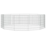 Free Range Animal Enclosure 12-Panel 54x60 cm Galvanised Iron 171576