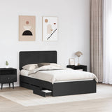 Bed Frame with Drawer Black 135 x 190 cm Engineer Wood 3412603