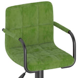 Bar Stool Light Green Velvet 334650