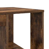 Desk with Shelf Smoked Oak 130 x 50.5 x 75 cm Engineered Wood 869502