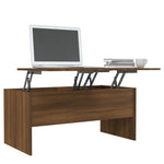 ZNTS Coffee Table Brown Oak 102x50.5x46.5 cm Engineered Wood 819301