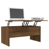 ZNTS Coffee Table Brown Oak 102x50.5x46.5 cm Engineered Wood 819301