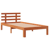 Bed Frame without Mattress Wax Brown 75x190 cm Small Single Solid Wood Pine 844266