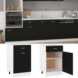 Drawer Bottom Cabinet Black Engineered wood 50 x 46 x 81.5 cm 801221