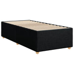 ZNTS Box Spring Bed with Mattress Black 90x200 cm Fabric 3285347