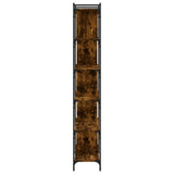 Bookcase 6-Tier Smoked Oak 76x32x192 cm Engineered Wood 833947