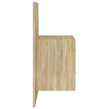 Bed Headboard with Cabinets Sonoma Oak Engineered Wood 3115758