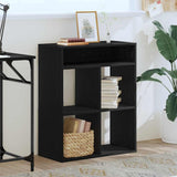 Book Cabinet Black 66x31x80 cm Engineered Wood 860293