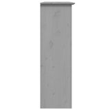 Cabinet with Glass Doors BODO Grey Solid Wood Pine 355079