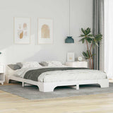 Bed Frame White 160 x 210 cm Solid Pine Wood 872903