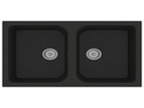 Kitchen Sink Black 76 x 48 x 30 cm Quartz and Resin 147081