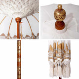 Balinese Parasol Cream 215 x 215 x 260 cm Cotton and solid wood 42006453
