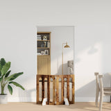 Folding Pet Fence 2 pcs Oak Wood 100.5 x 38 x 70 cm 8005967