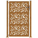 Garden Gate 100x150 cm Weathering Steel Leaf Design 4100966