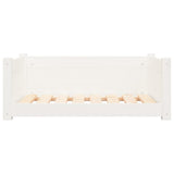 Dog Bed White 75.5x55.5x28 cm Solid Pine Wood 821453