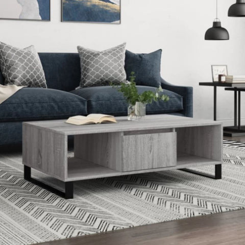 ZNTS Coffee Table Grey Sonoma 104x60x35 cm Engineered Wood 827098