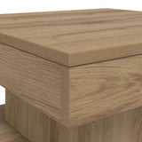 Coffee Table with LED Lights Artisian Oak 90x50x40 cm 857715