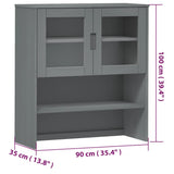 Top for Highboard MOLDE Grey 90x35x100 cm Solid Wood Pine 350551