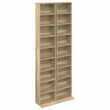 CD Cabinet 2 pcs Sonoma Oak 33 x 23.5 x 175 cm Engineered Wood 8012647